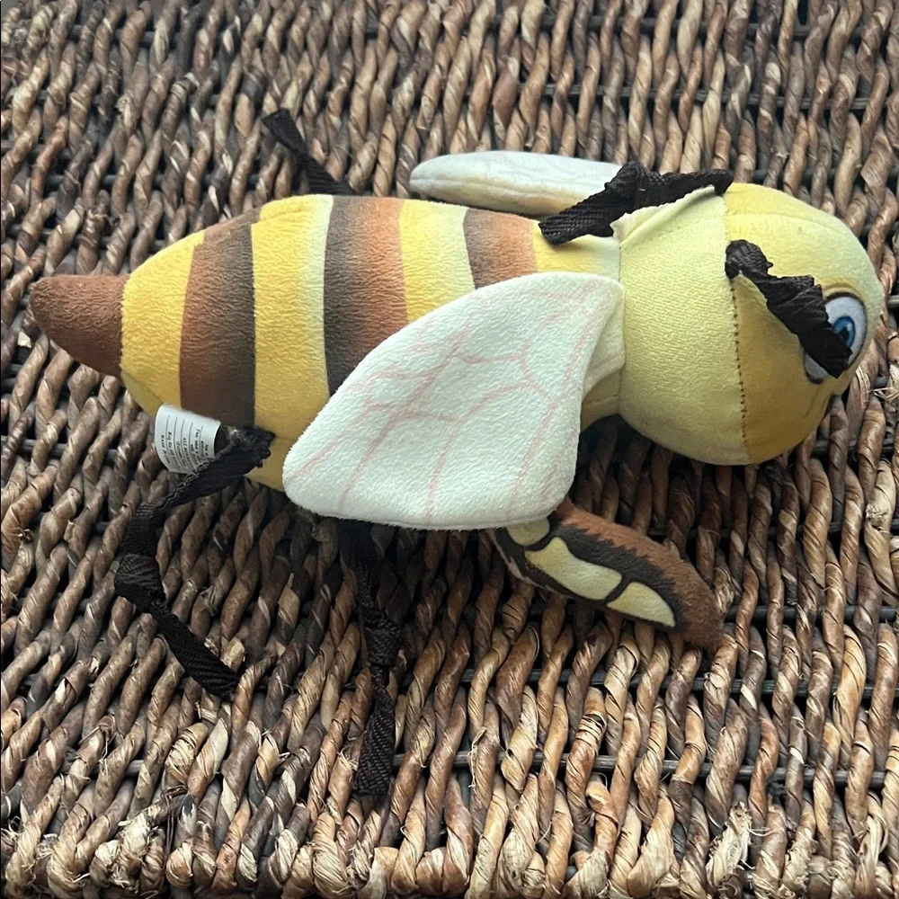 Striped Bee Dog Toy - Yellow and Brown